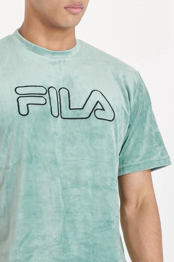 Camisetas Fila Hombre Azules - Ewan 2 Velour - España 725961TNC